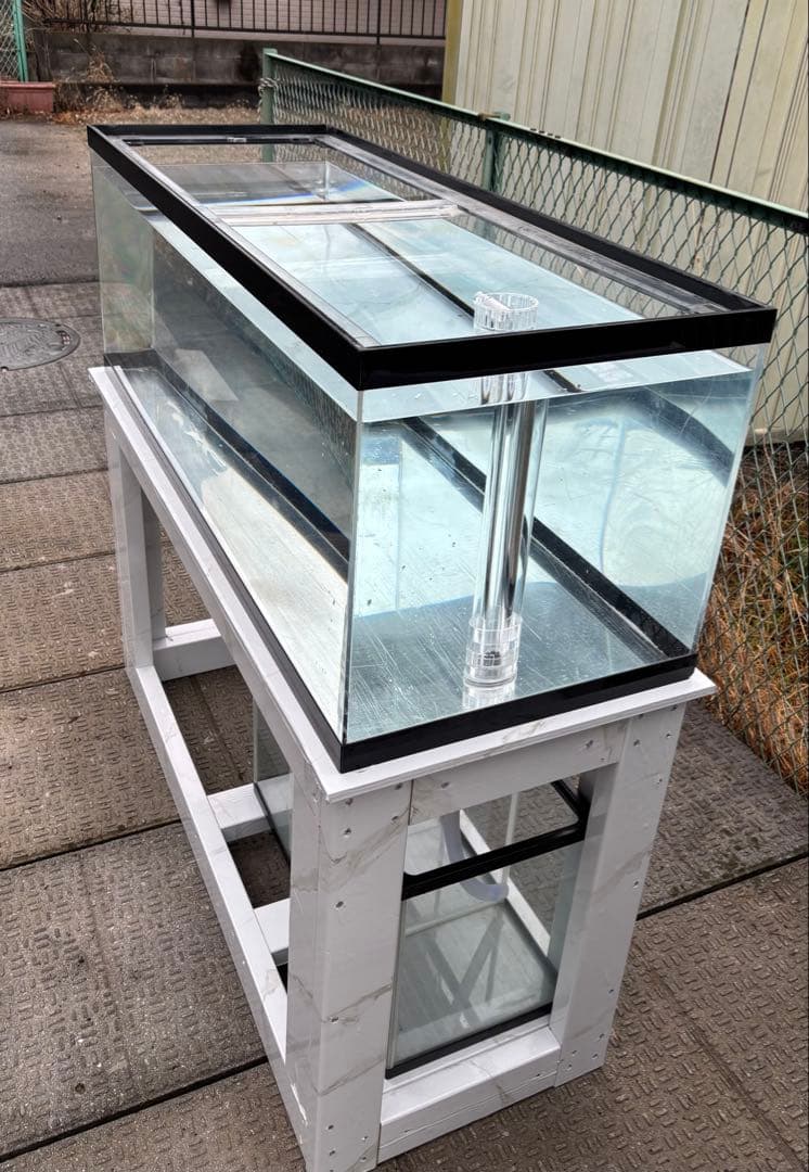 引き取り限定⇒120-45-45オーバーフローアクリル水槽 と台