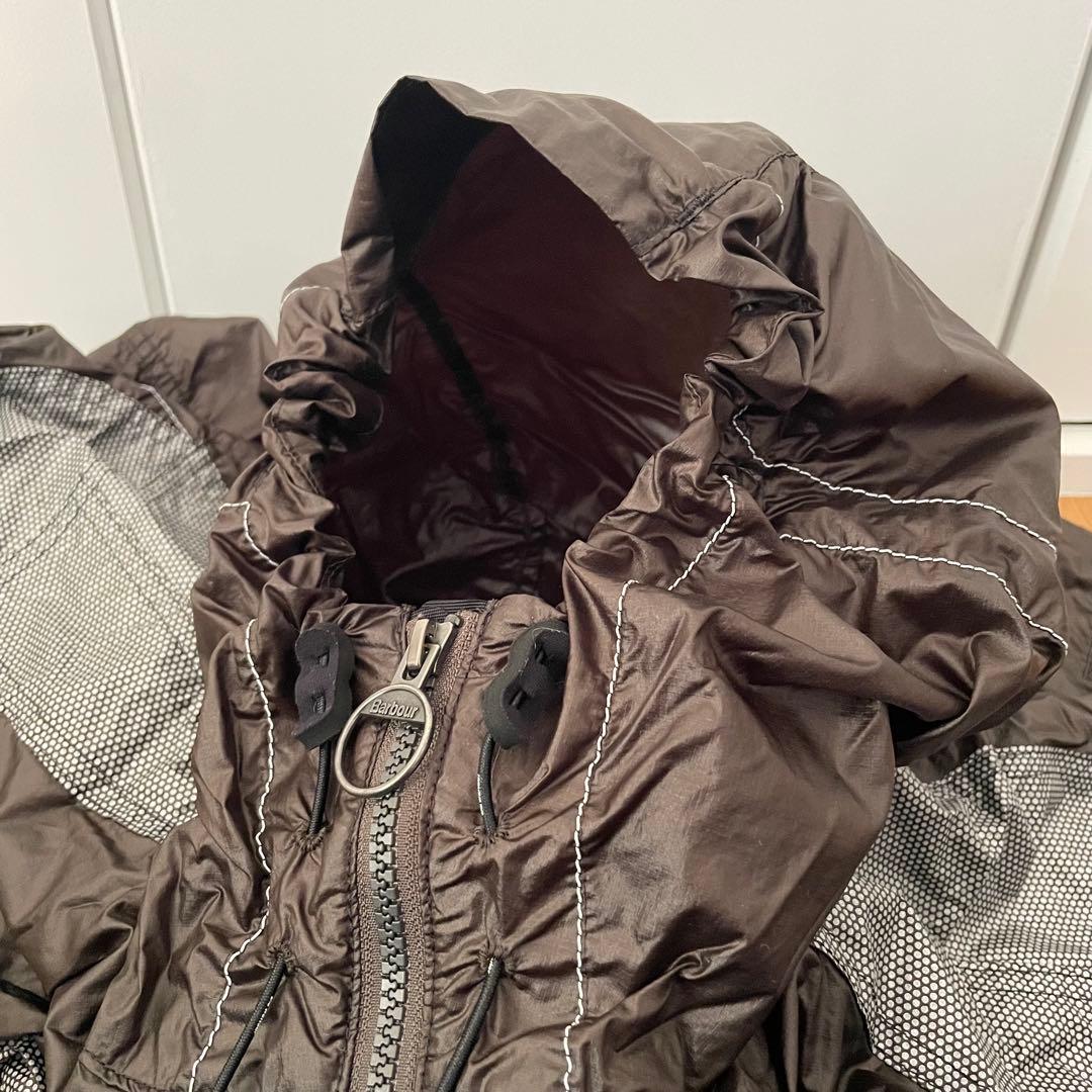 and wander×Barbour SHINY WIND HOODIE