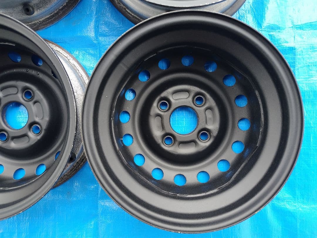 145/80R12・LT【2/2】軽トラ用スタッドレス・鉄ホイール付、２本分割