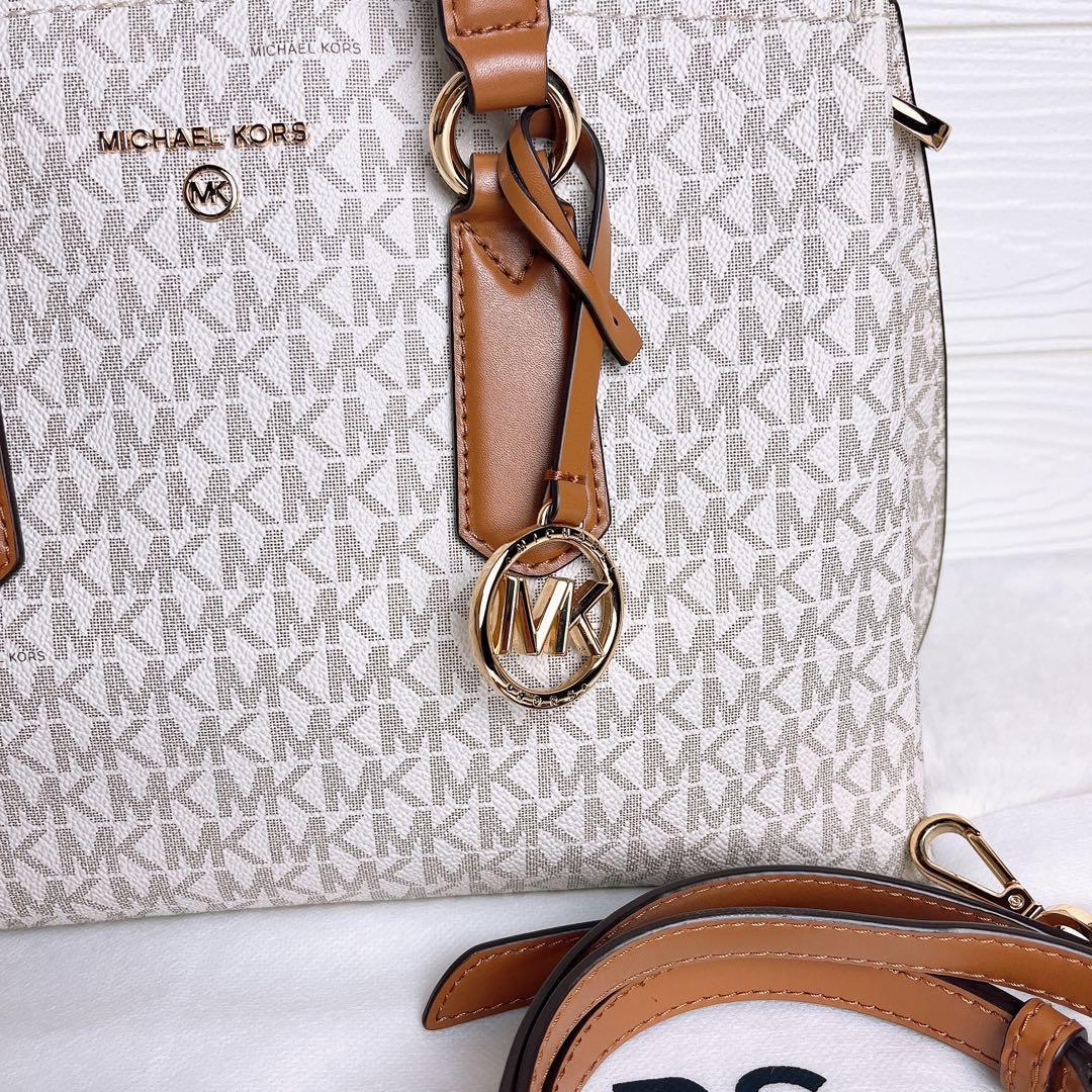 極美品☆MICHAEL KORSマイケルコース 2wayショルダーバッグ バニラ