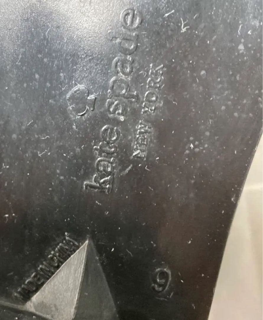 ★kate spade★ケイトスペード リボン ブラック レインブーツ 長靴 黒