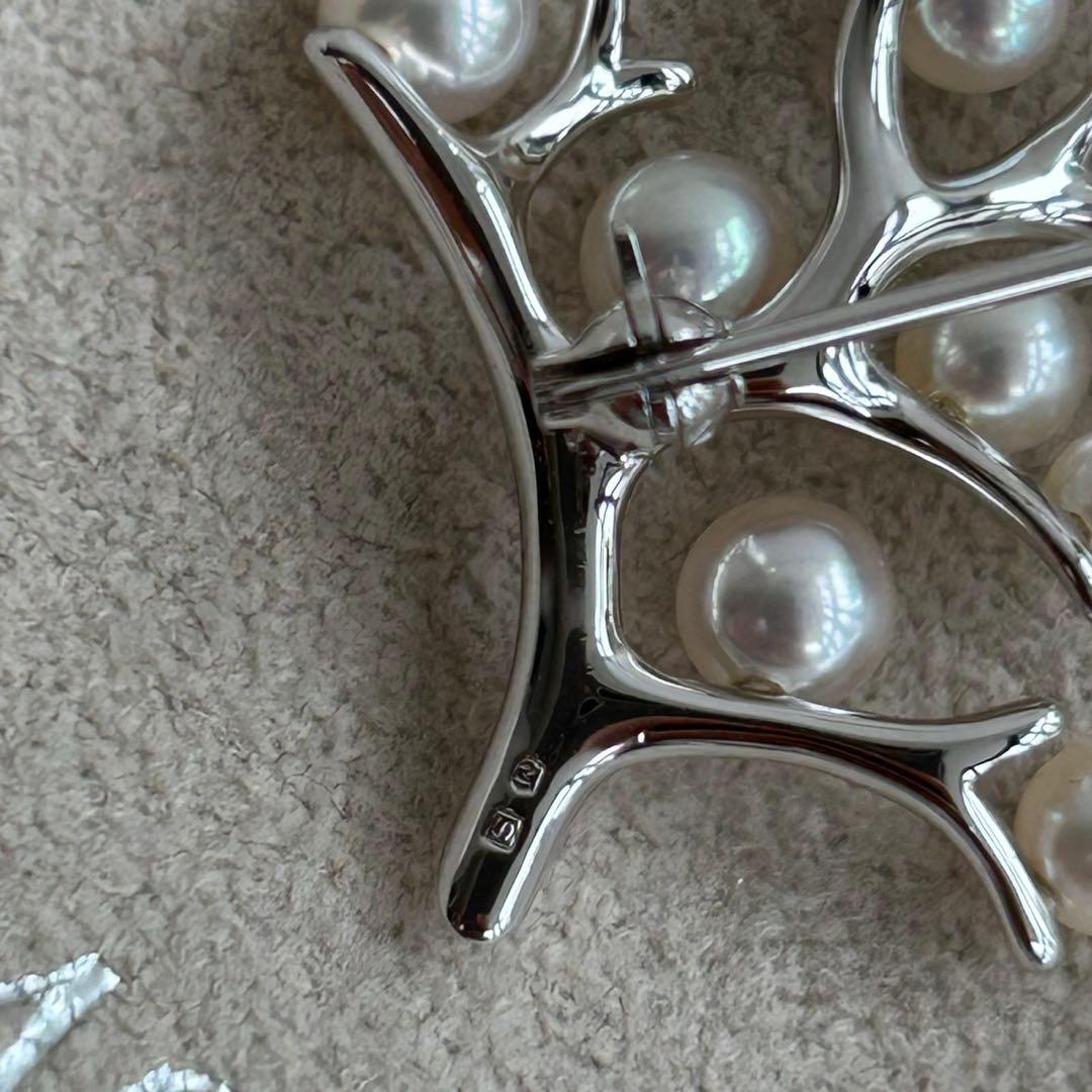 最終価格【美品】MIKIMOTO 幸福の木　ブローチ　シルバー　Sサイズ