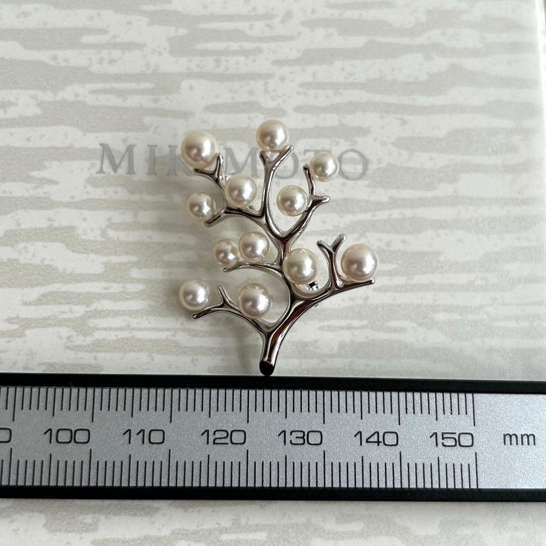 最終価格【美品】MIKIMOTO 幸福の木　ブローチ　シルバー　Sサイズ