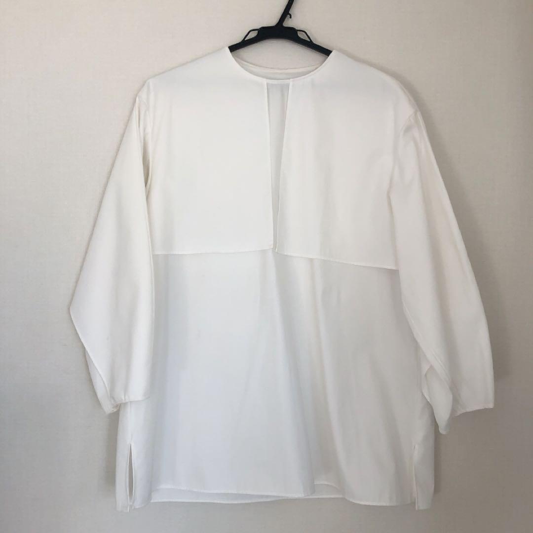 美品！LOHEN ケープブラウス　ホワイト 長袖 シャツ　ローヘン