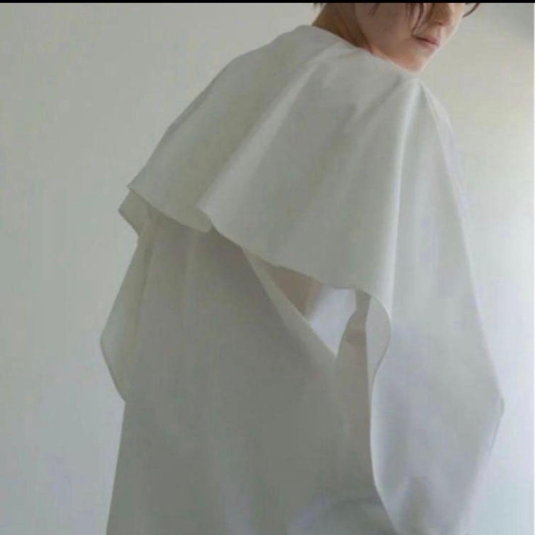 美品！LOHEN ケープブラウス　ホワイト 長袖 シャツ　ローヘン