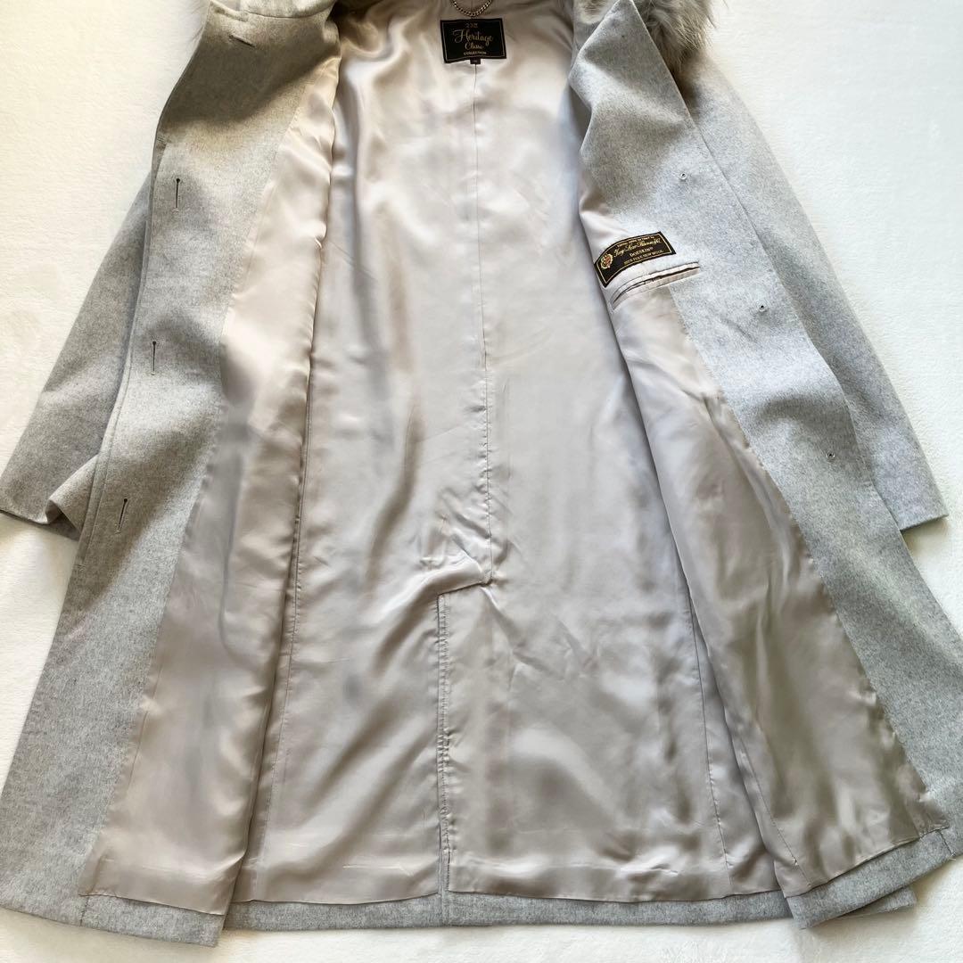 23区 ニジュウサンク ロロピアーナ ウールコート ラクーンファー 48