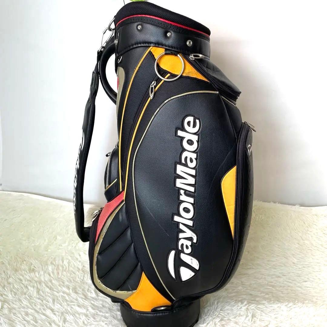 【格安出品】テーラーメイド キャディバッグ ゴルフバッグ レザー スタンド 良品