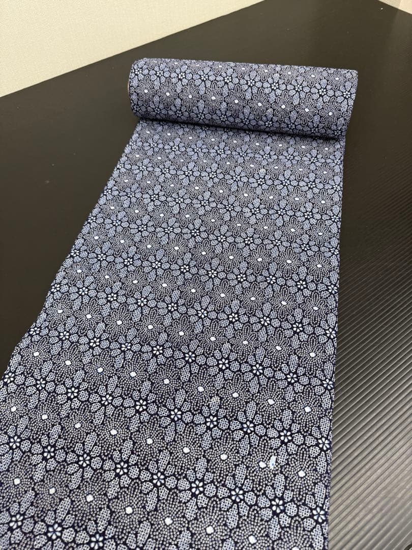 浴衣　反物　3点セット　綿　リップルゆかた　凸凹素材　　着尺