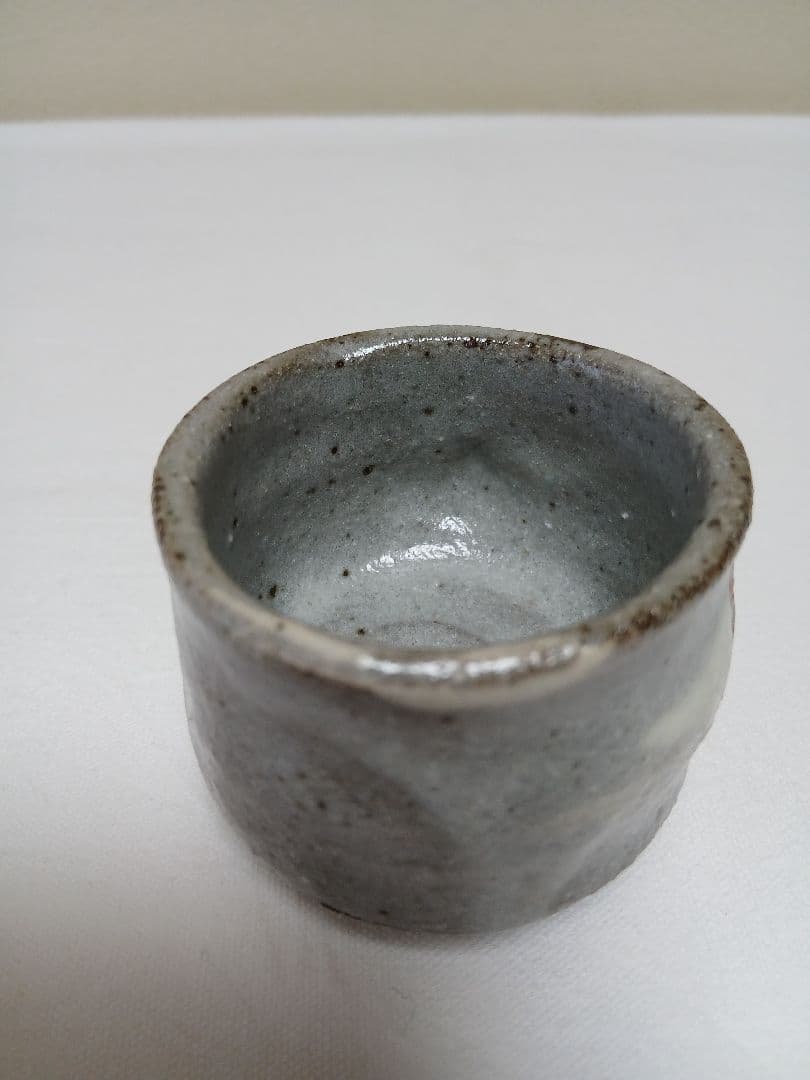 志野酒杯　美濃焼人間国宝　加藤卓男作