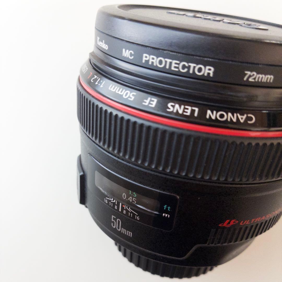 1/5まで Canon EF 50mm f1.2 L USM プロテクター付き