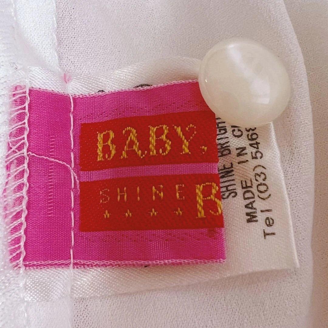 【美品】BABY, フリルシフォンブラウス　ホワイト