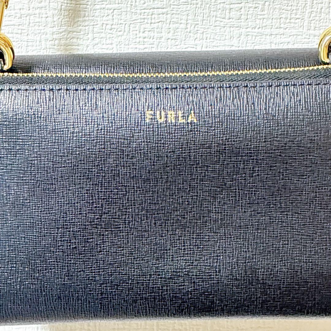 極美品 フルラ バッグ リーヴァ L ショルダーバッグ お財布バッグ 一体型