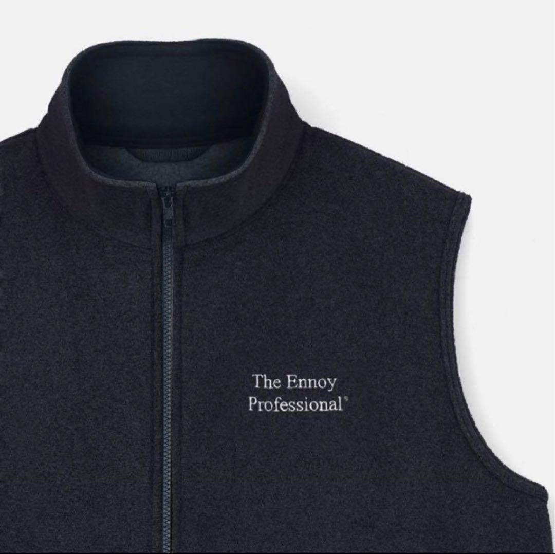 トップス ENNOY PROFESSIONAL FLEECE VEST BLACK (L)