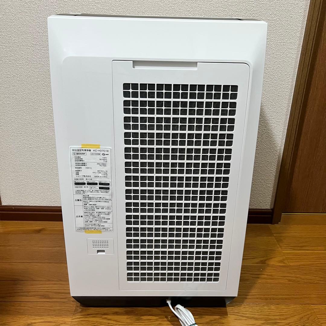 美品 SHARP 空気清浄機 2019年式 KC-HD70-W