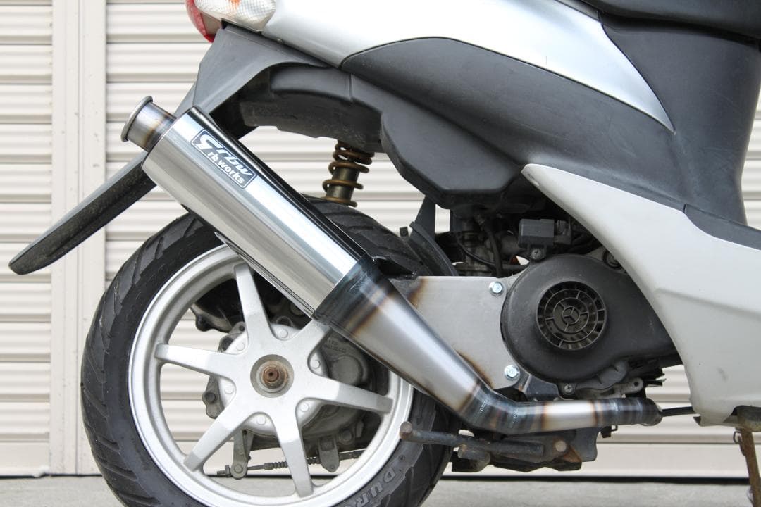 新品☆スズキZZ/レッツⅡ用☆スポーツマフラー☆curl チャンバー rbw