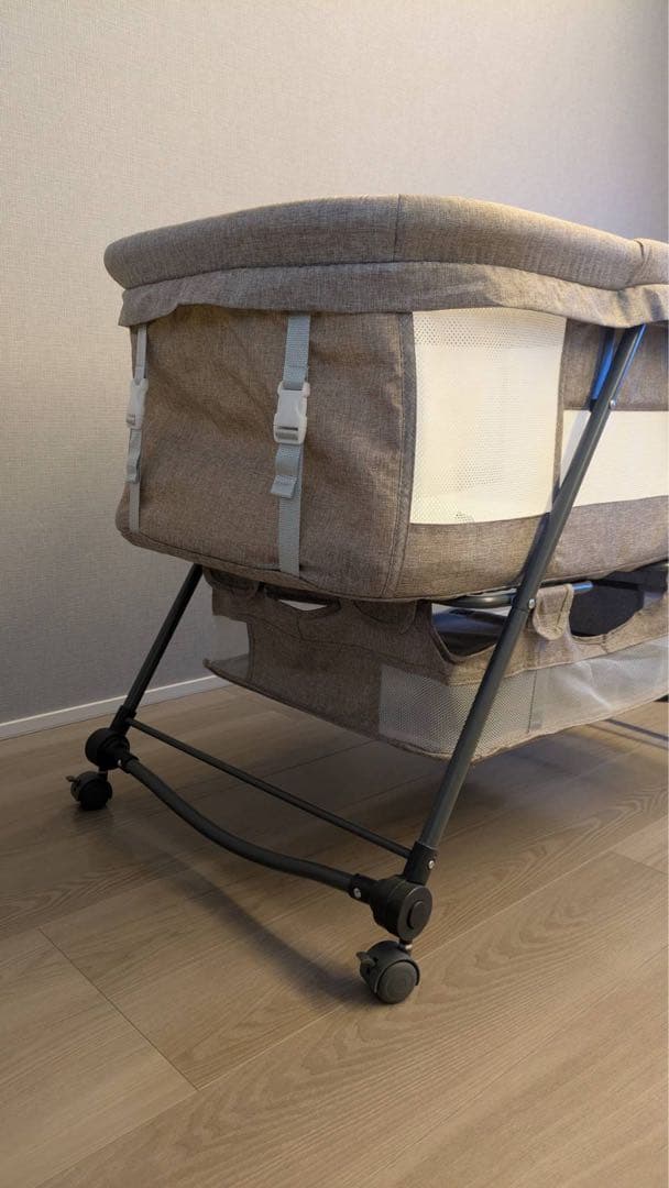 【即日発送可】簡易ベビーベッド 移動式 折りたたみ 蚊帳 荷物入れ 収納バッグ