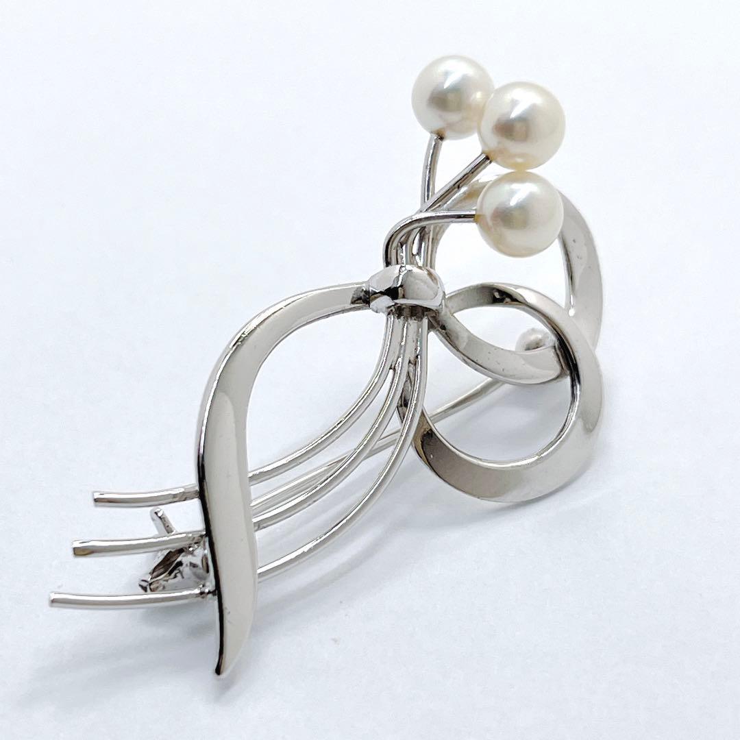 極美品✨MIKIMOTO ミキモト アコヤパール　ブローチ　コサージュ