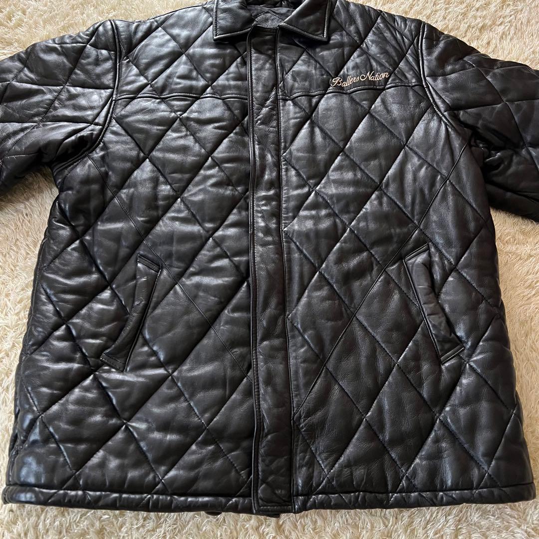 Ballers Nation/キルティングレザーダウンジャケット/101着限定