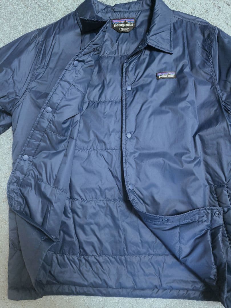 patagonia コーチジャケット 薄手中綿 ブルーネイビー M