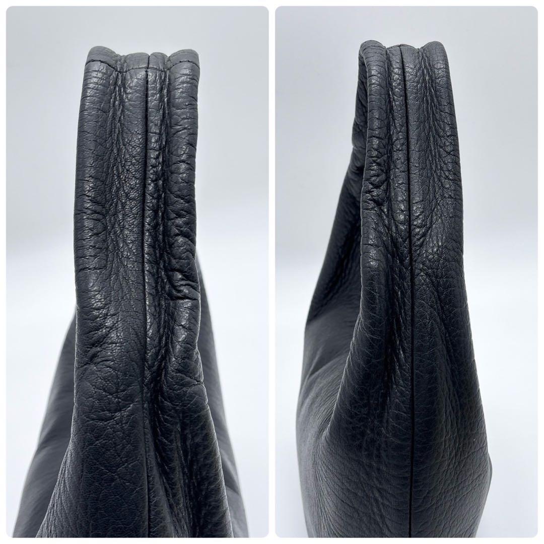 美品✨Aeta ハンドバッグ ROUND ONE SHOULDER M ブラック