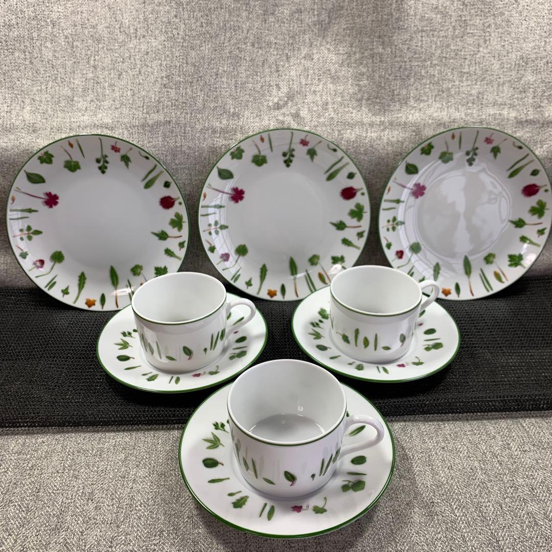 エルメス　メスクラン　カップ＆ソーサー　プレート　スクエアプレート