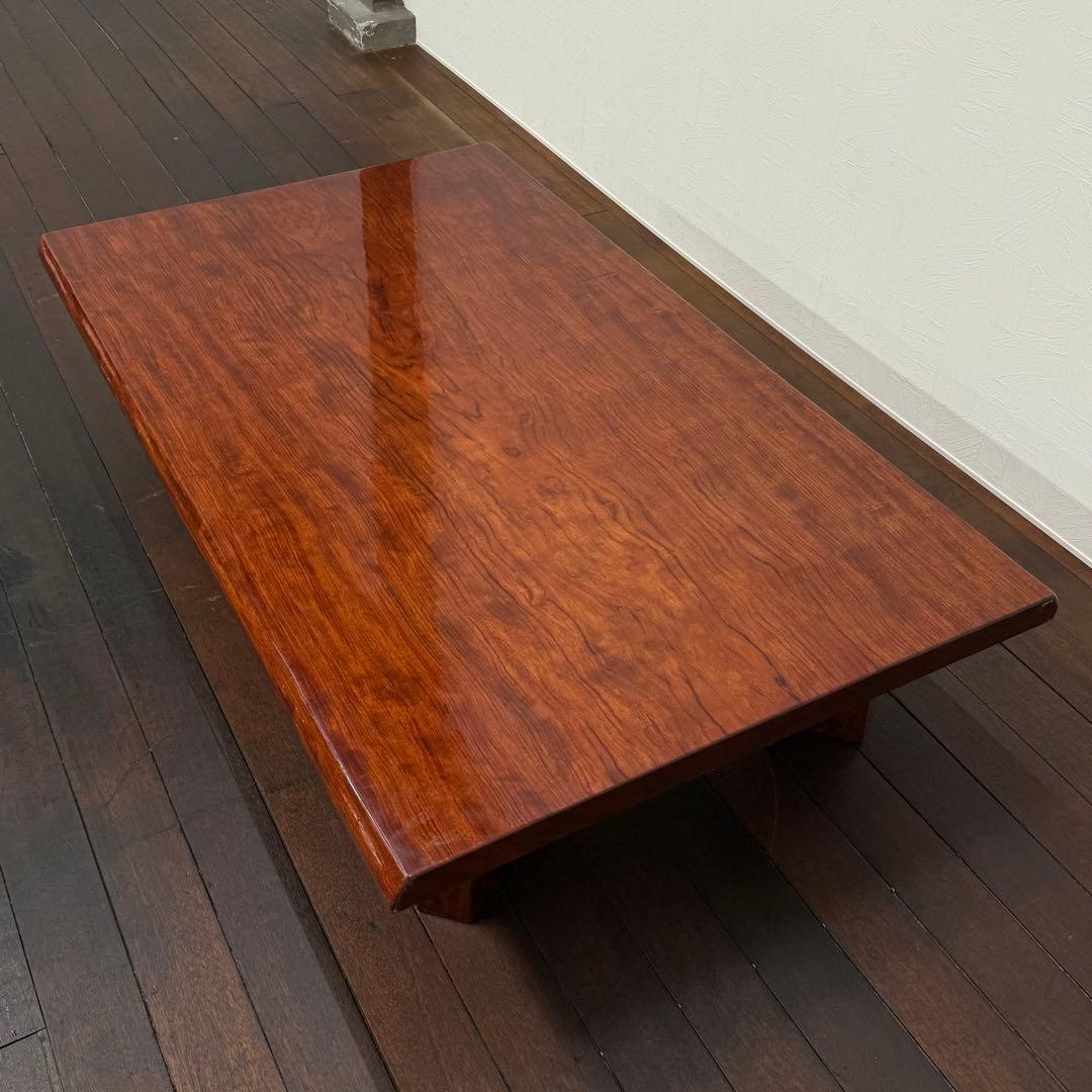 H110K41a 中沢唐木 花梨 かりん 座卓 漆塗り