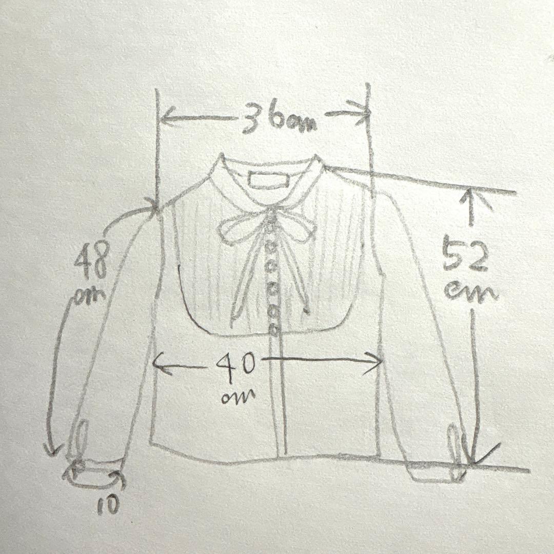 Chloe シルク100% シアー ブラウス　ビーズドット リボン　ボウタイ　黒