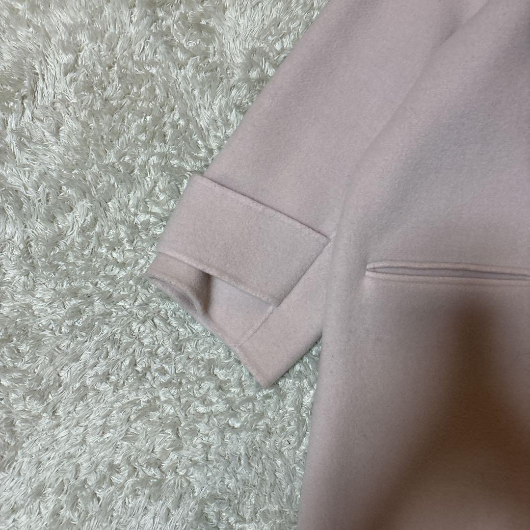 美品＊ミラオーウェン　接結ハーフ丈　ピーコート　ピンク　ゆったり　オーバーサイズ