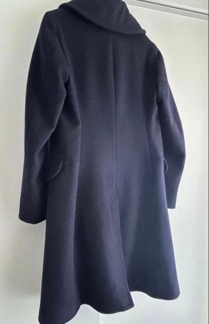 【美品】ANATOMICA ネイビー ウールピーコートロング