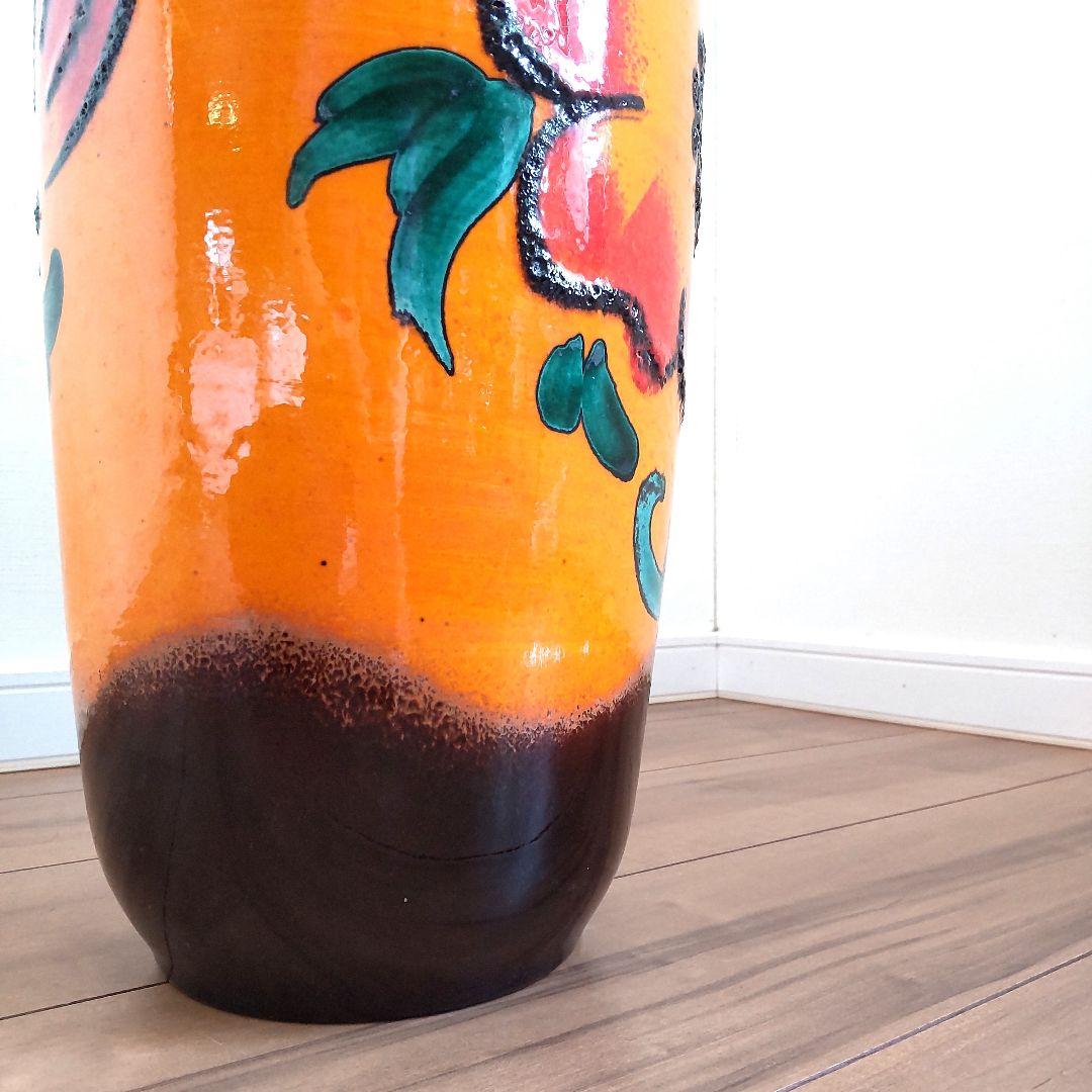 大型花器　西ドイツ製　ファットラバ　W.GERMANY　フラワーベース　訳あり