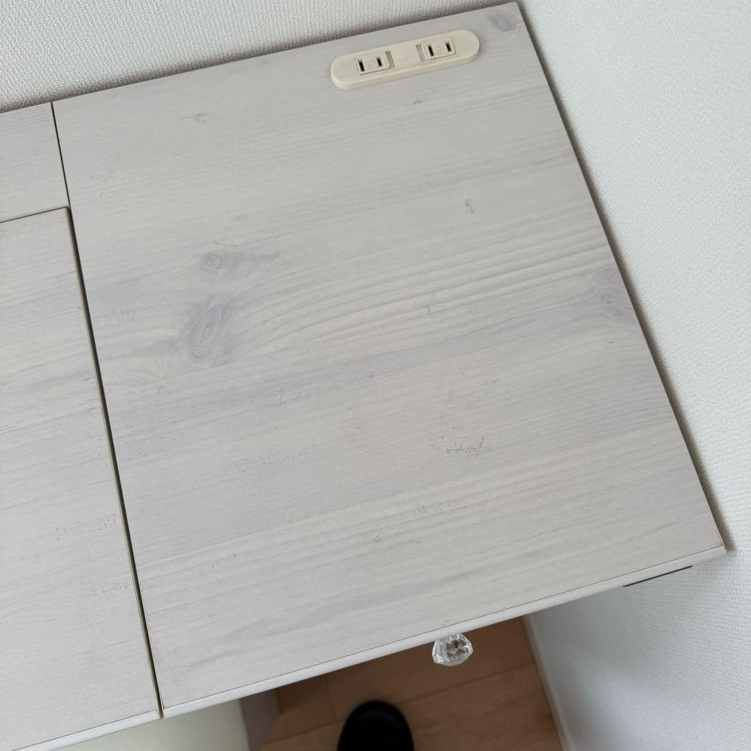 デスクのみ☆一台二役のドレッサーデスク完成品　椅子别売り