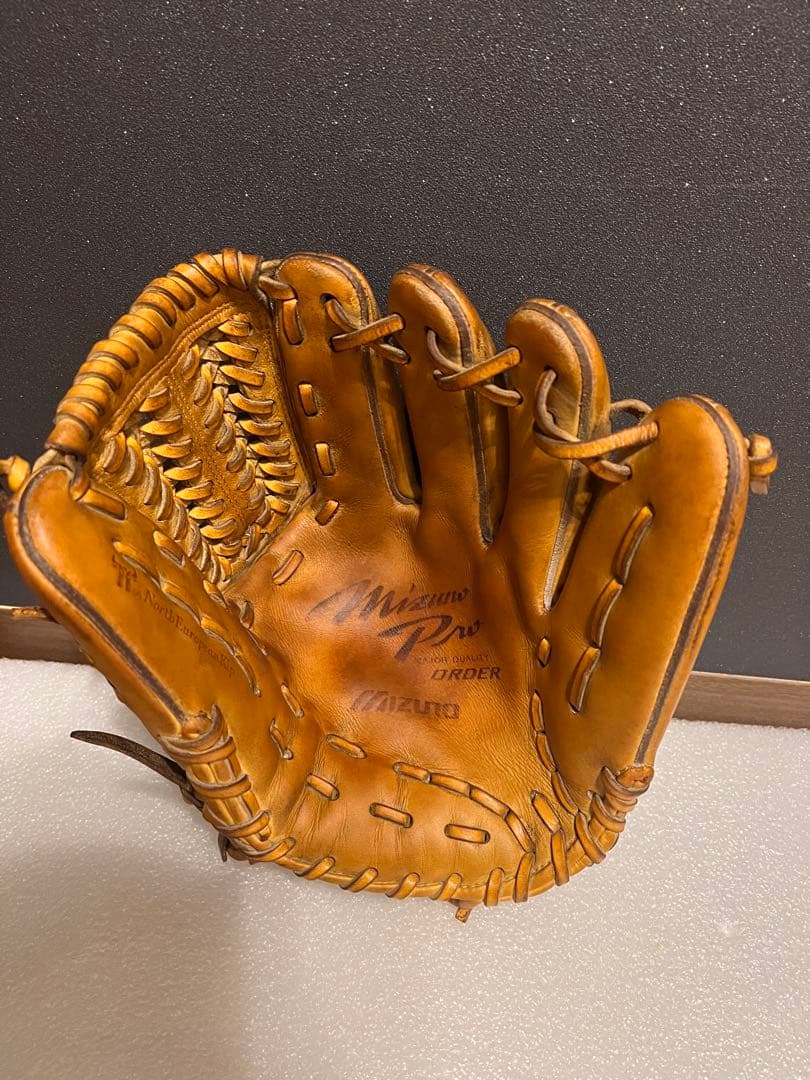 ★美品★ ミズノプロ オーダー 硬式用 内野手 サイズ9 キップレザー 刺繍なし