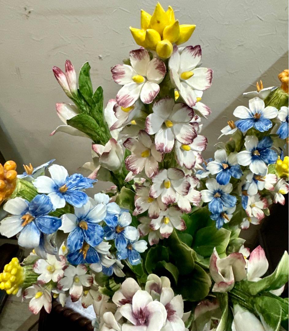 CAPODIMONTE 特大陶花 高さ69cm！豪華希少 イタリア製 高級陶器