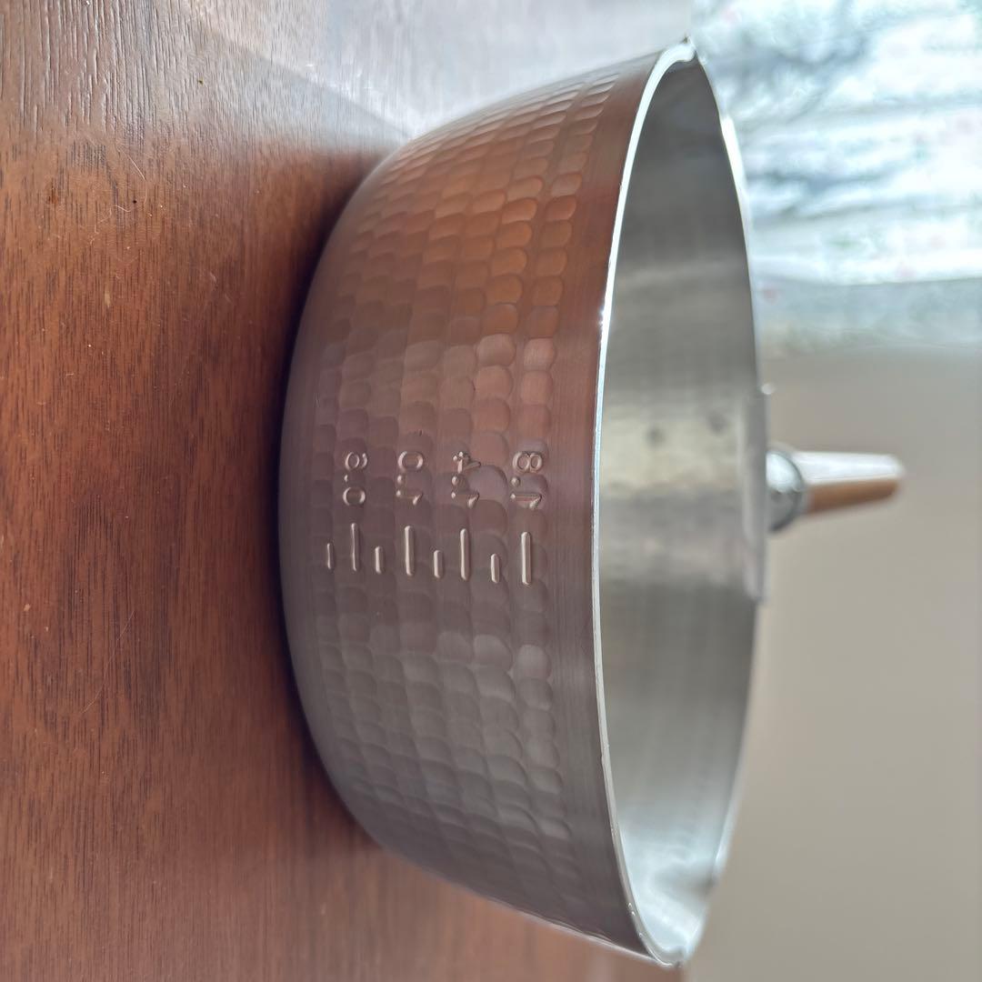 極厚アルミ槌目雪平鍋 21cm 木製ハンドル ガス 未使用