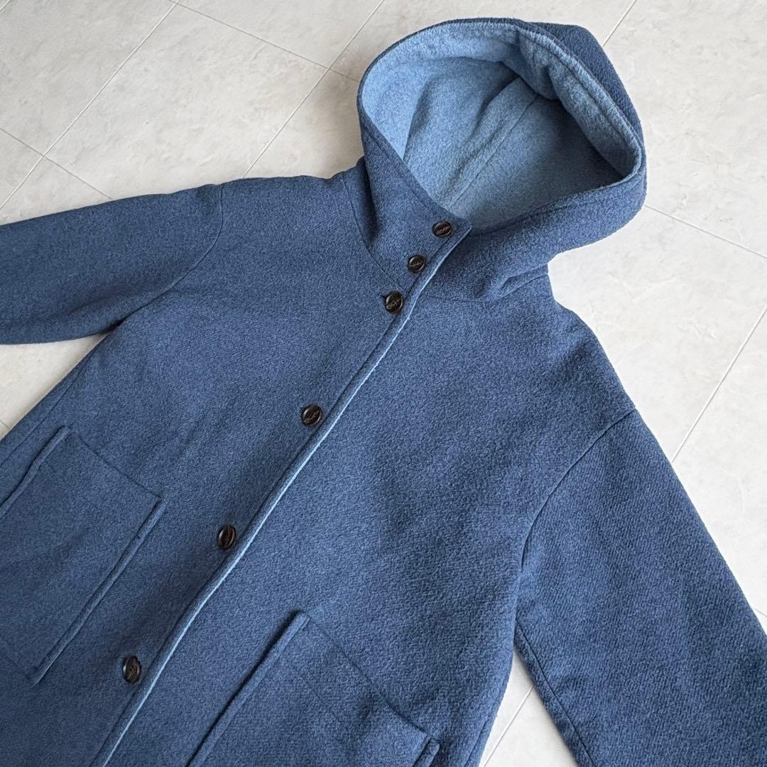 conges payes イタリア生地 フードコート 青 F ゆったり