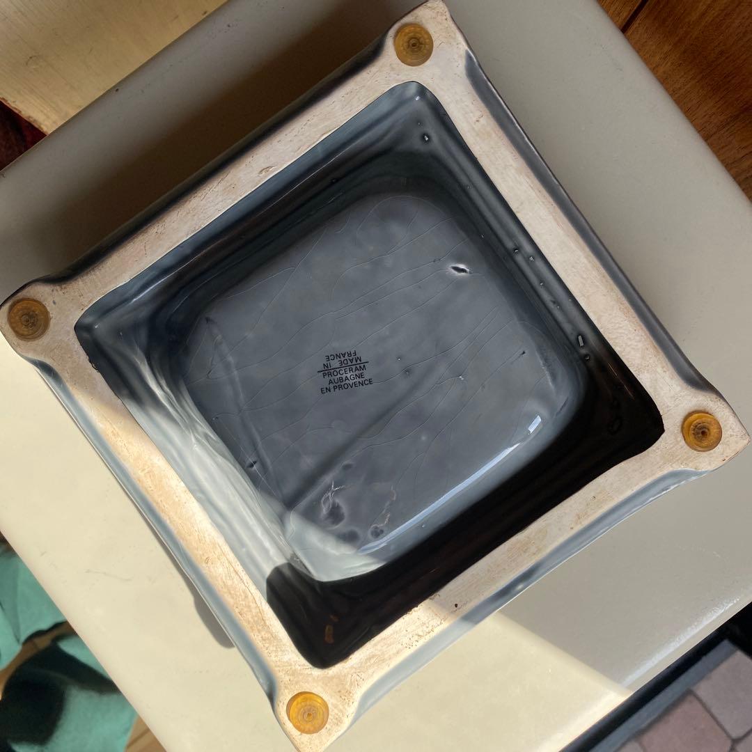 COURVOISIER 陶器製灰皿 四角形