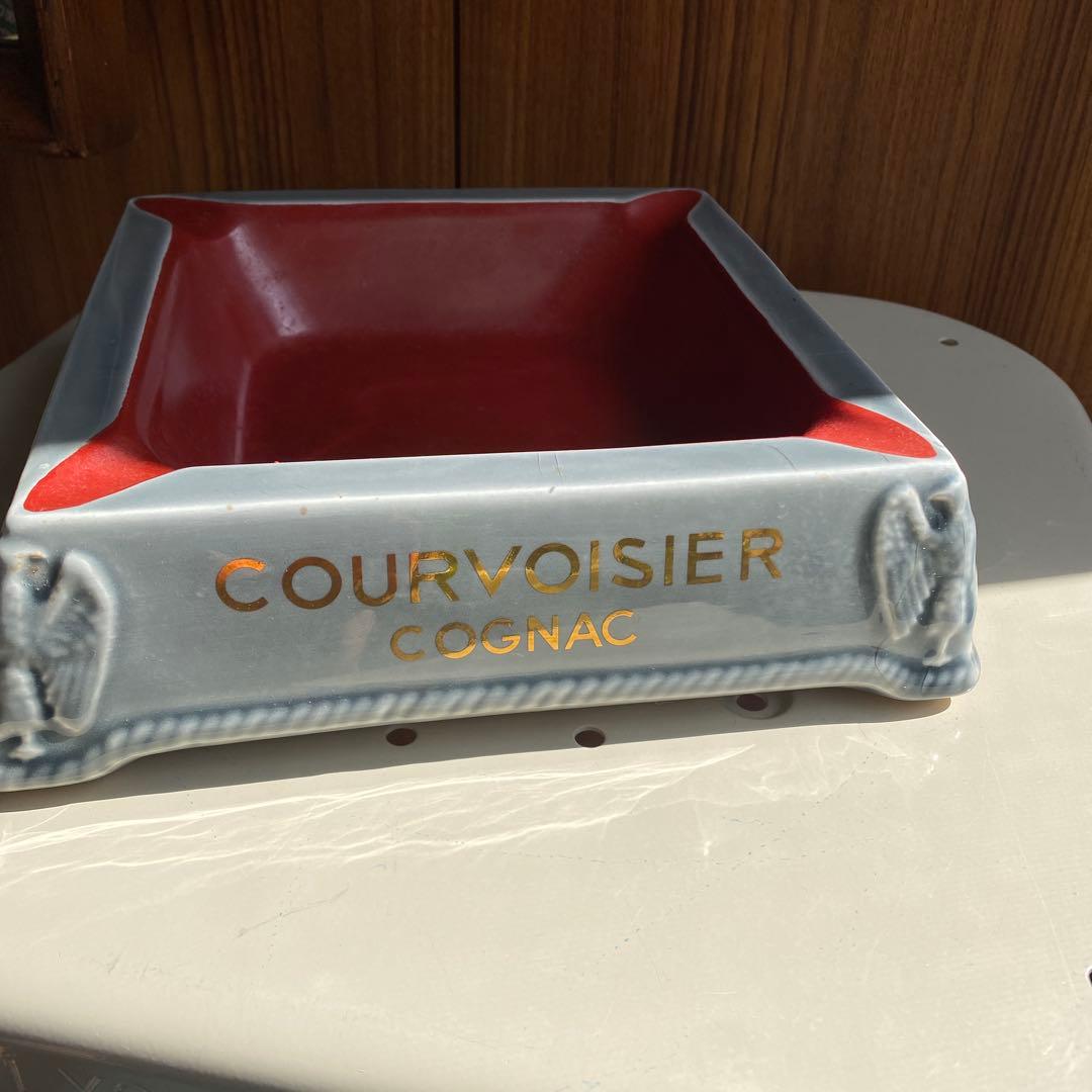 COURVOISIER 陶器製灰皿 四角形