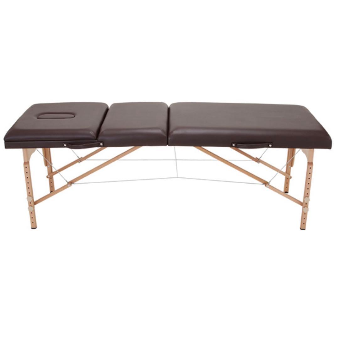リクライニング　折りたたみベッド エステ用 ブラウン 180cm