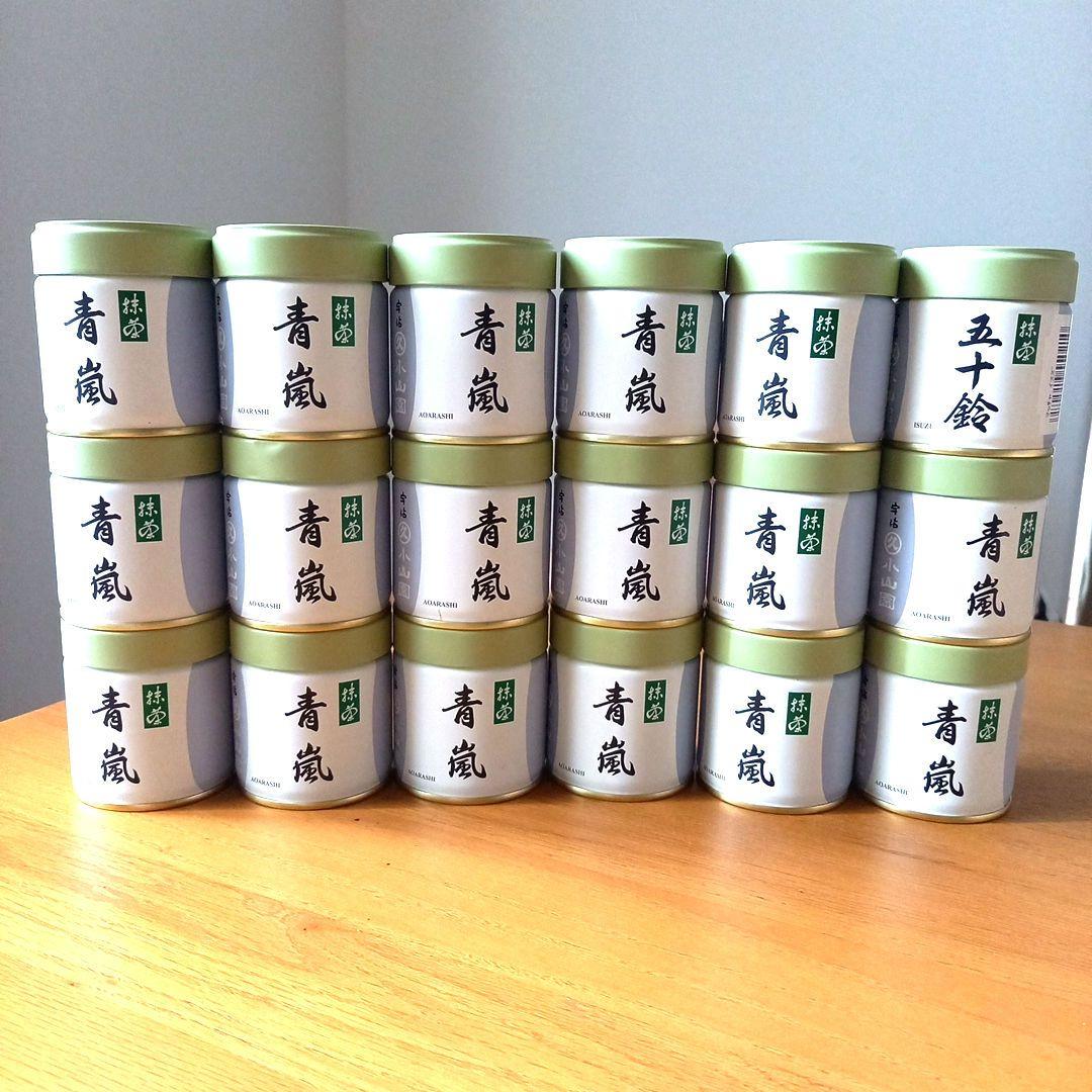 新品未開封 京都 丸久小山園 抹茶 五十鈴•青嵐 40g缶 18個