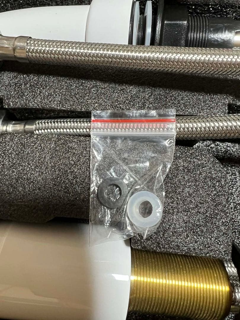 MEOMER 洗面台蛇口 ホワイト 引き出し式 360°回転 混合水栓