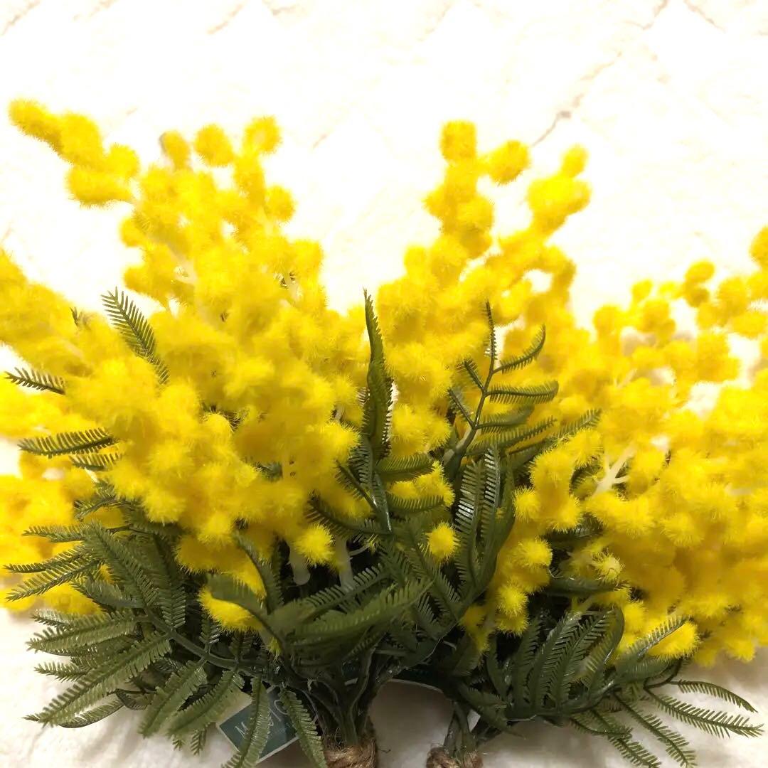 ミモザ花束　レアで購入難のミモザの珍しい造花