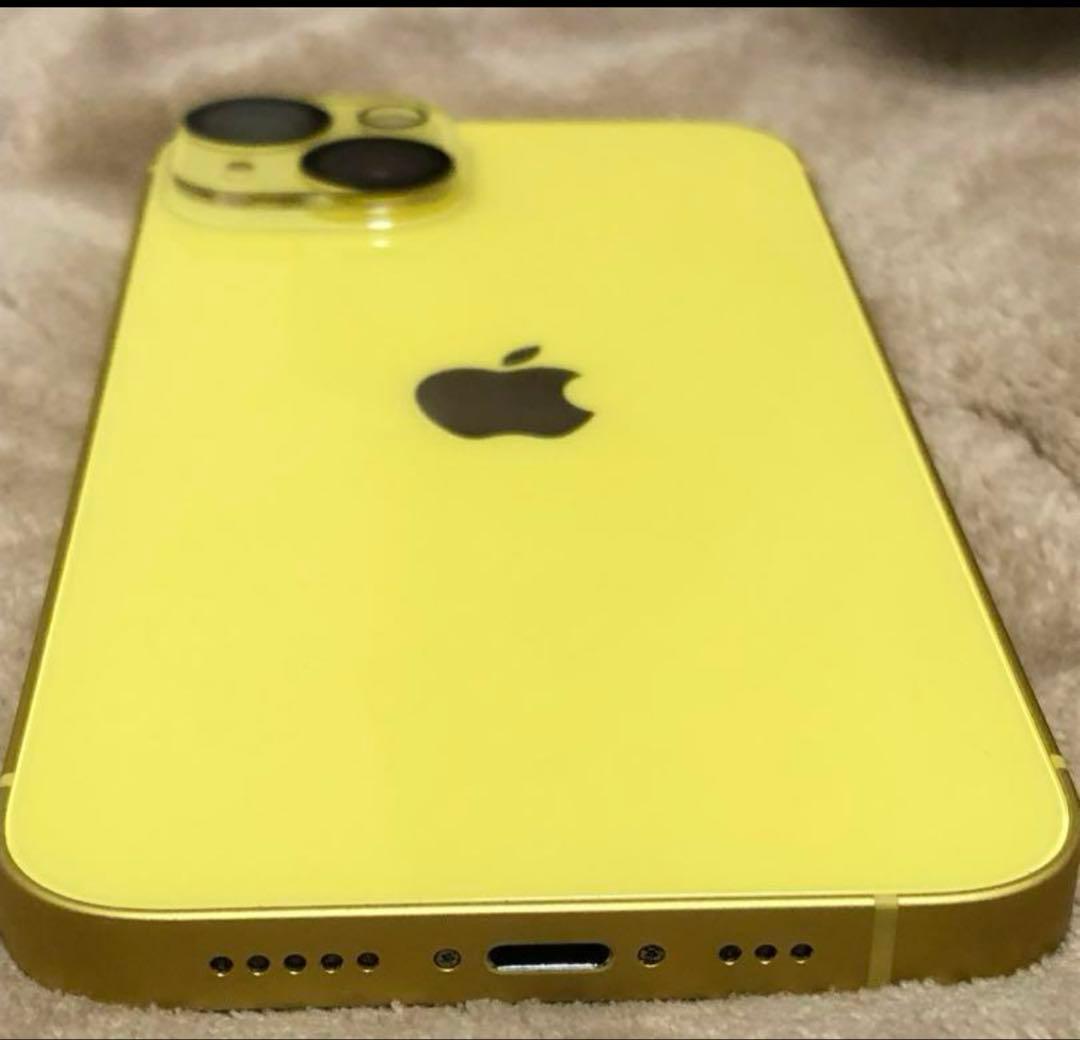 Apple iPhone 14 本体 イエロー128GB付属品と保護フィルム付き