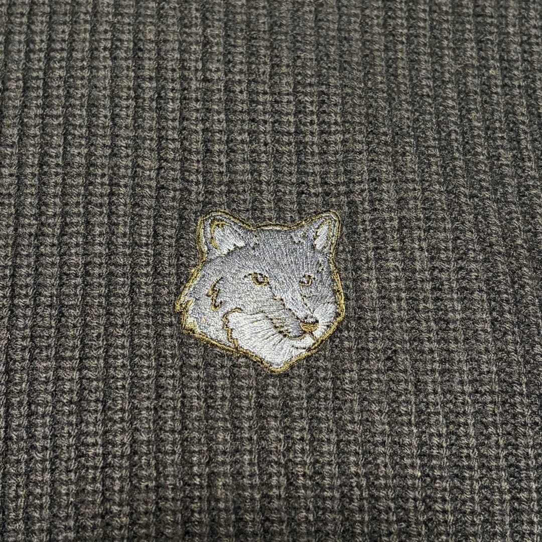 メゾンキツネ ニット プルオーバー フォックスヘッド ネイビー S