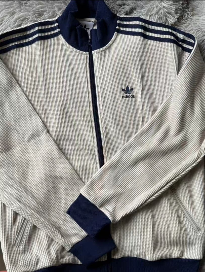 新品M adidas ニット トラックトップ ワッフル KC2618