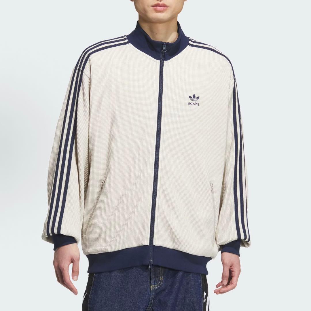新品M adidas ニット トラックトップ ワッフル KC2618