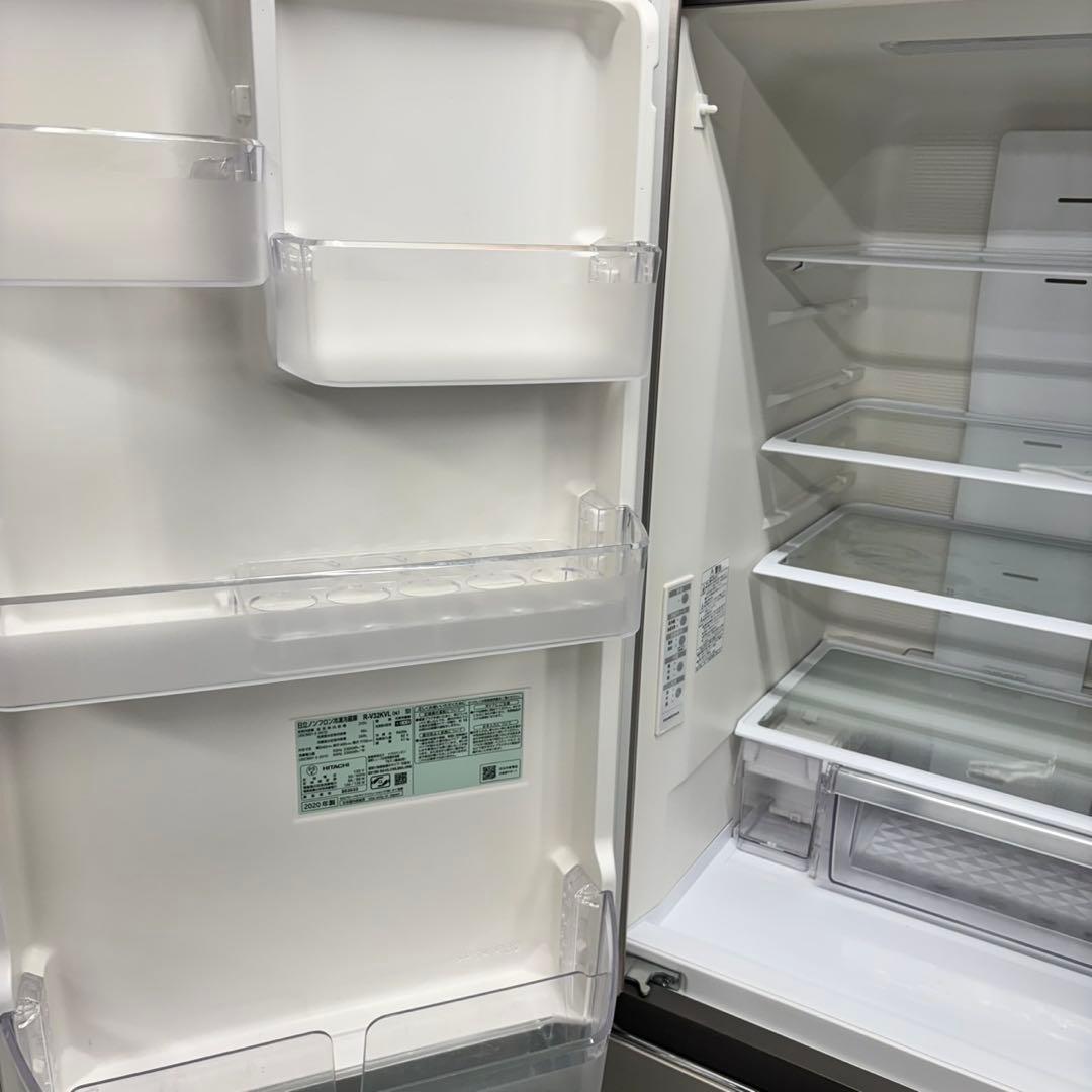 517日立 大型冷蔵庫 300L強 自動製氷 1〜4人暮らし用 左開き　シルバー