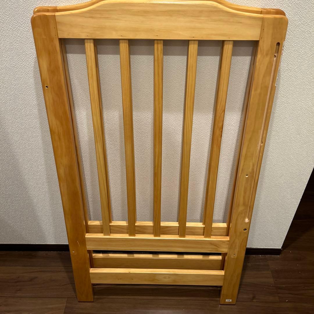 gl.k　美品　【手渡し限定】カトージ　ハイシートミニベッド　ナチュラル