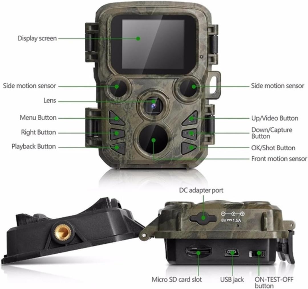 ソーラー充電器, 屋外野生動物カメラ 24MP トレイルカメラ赤外線ナイト