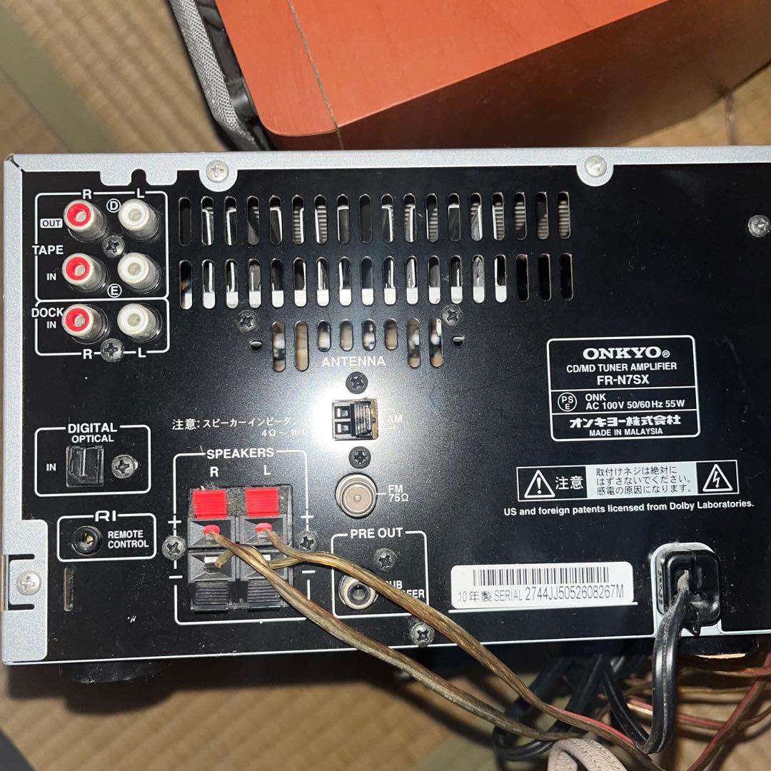 ONKYO コンポ／CD MD アンプスピーカーラジオチューナ-ステレオ