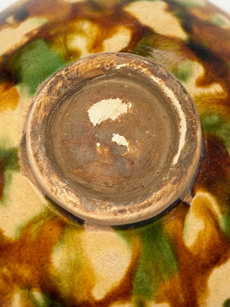 ★0058宋時代 洛阳雷村窯 三彩釉碗 ★茶道具 茶器 古美術